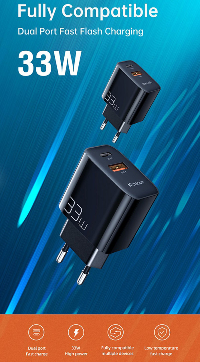 آداپتور شارژر Mcdodo 33W موبوادیشن